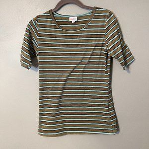 C9 Like New LuLaRoe Classic Short Sleeve Striped Tee